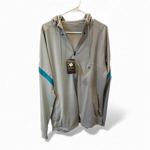 Men’s  Dri- Fit Nike Gray and Teal Performance Jacket